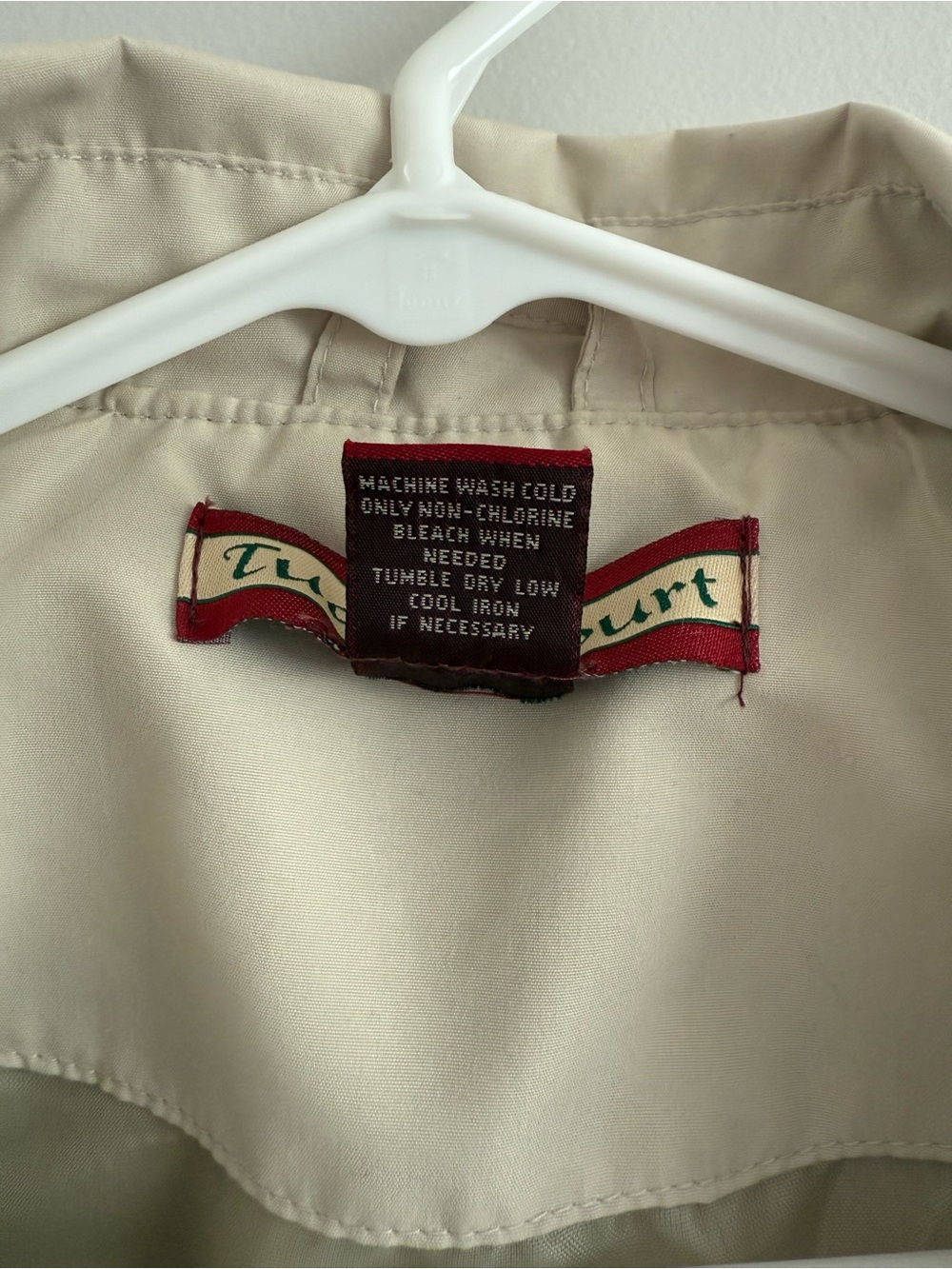 Tudor Court by Haband Women's Light Beige Short Trench Coat with Belt - Picture 3 of 7